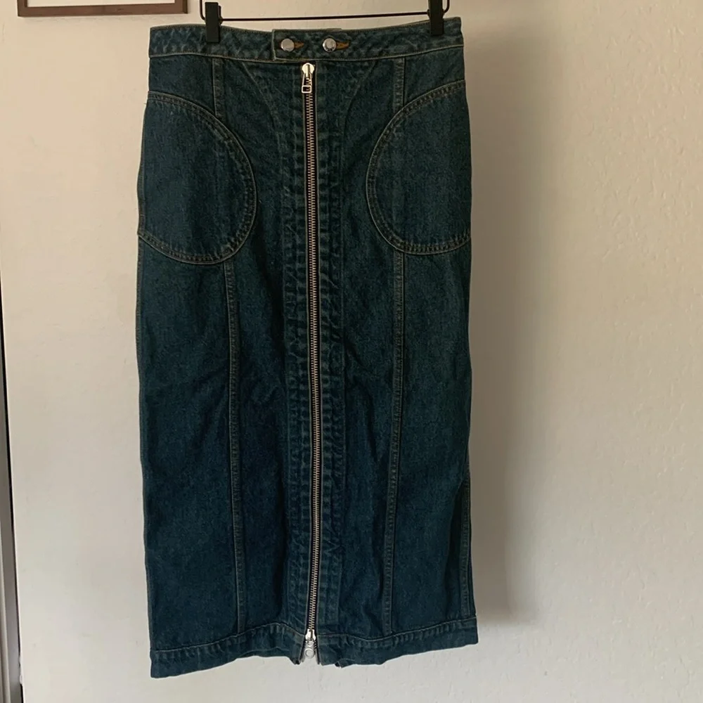 Eckhaus latta denim midi skirt - Picture 3 of 8